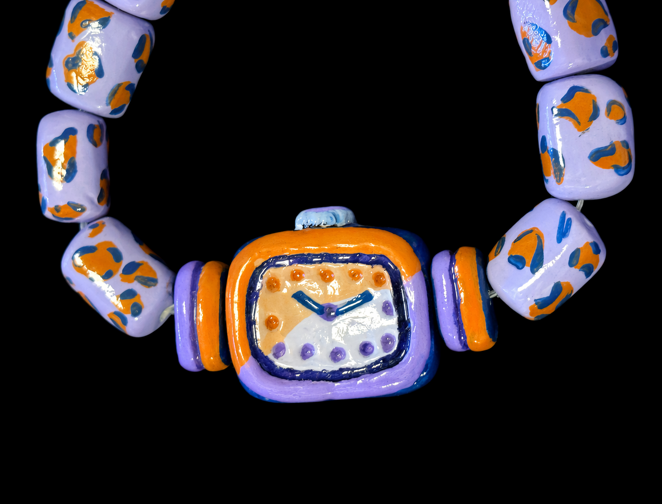 The Watch That Doesn't Tick — Hand-Sculpted Clay Bracelet