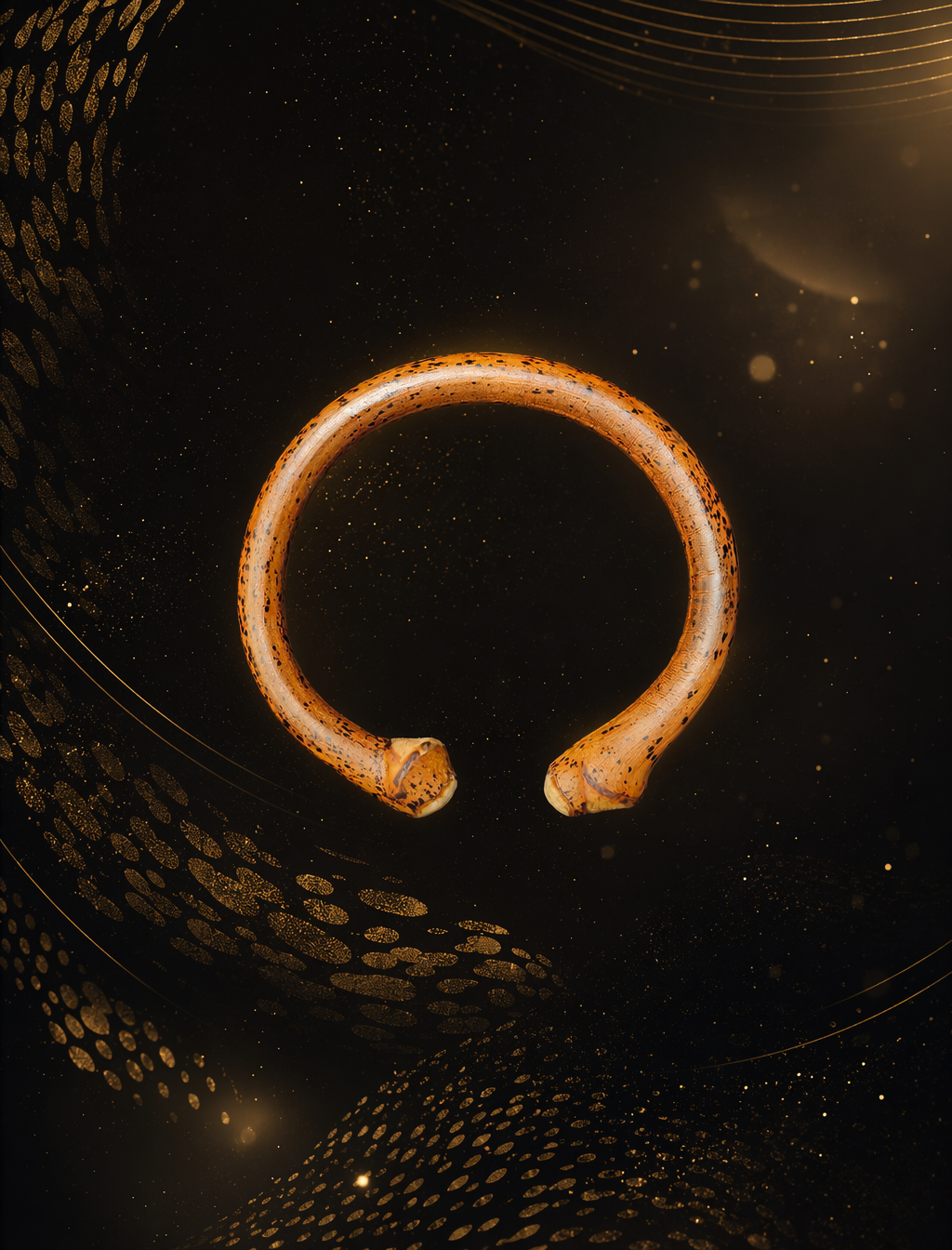 Obsidian Stardust-Smilax Vine Cuff Bangle