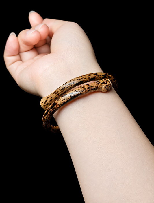 Leopard Bypass-Smilax Vine Bangle