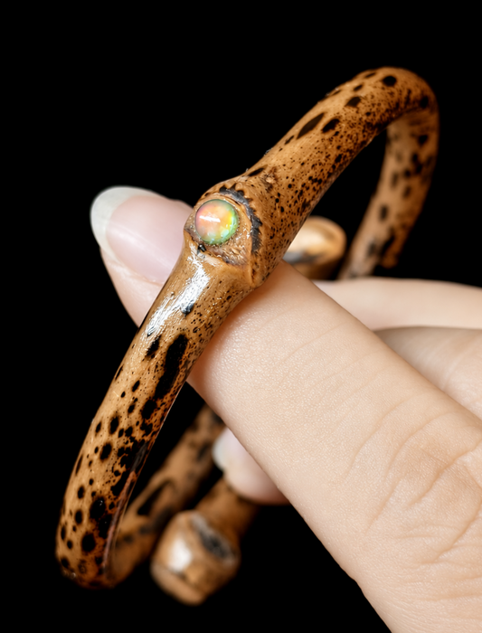 Leopard Bypass-Smilax Vine Bangle